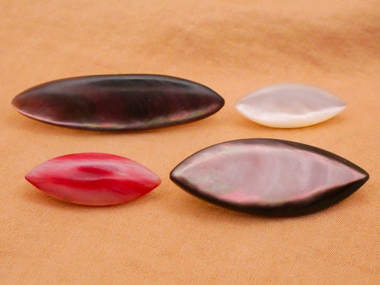 Marquise Snake Eye Shape Mother of Pearl Button Various 8-38mm
