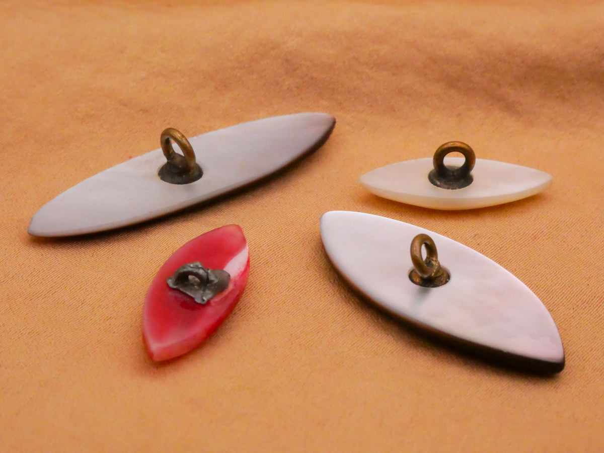 Marquise Snake Eye Shape Mother of Pearl Button Various 8-38mm