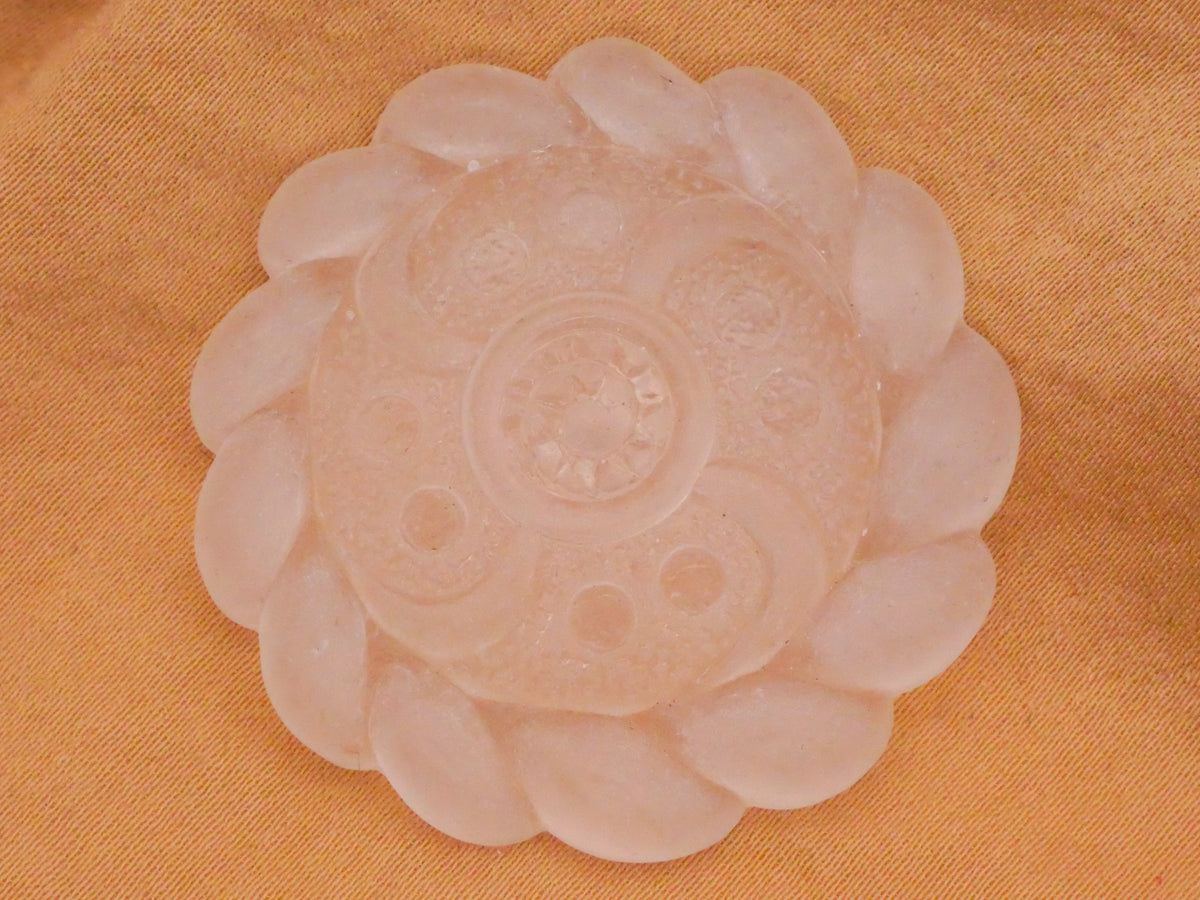 Swirl Design Frosted Vintage Plastic Large Button 38mm
