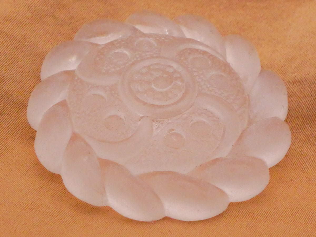 Swirl Design Frosted Vintage Plastic Large Button 38mm