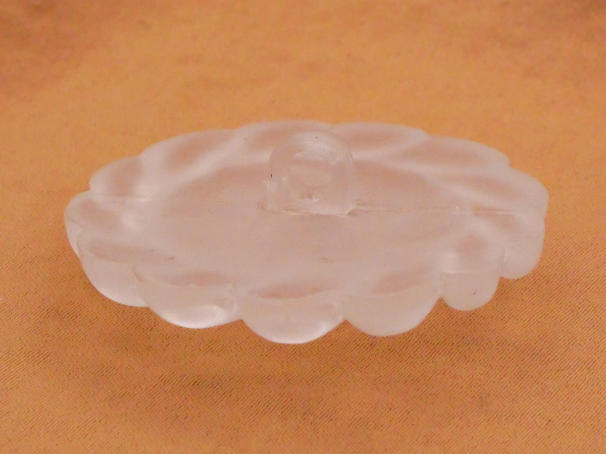 Swirl Design Frosted Vintage Plastic Large Button 38mm