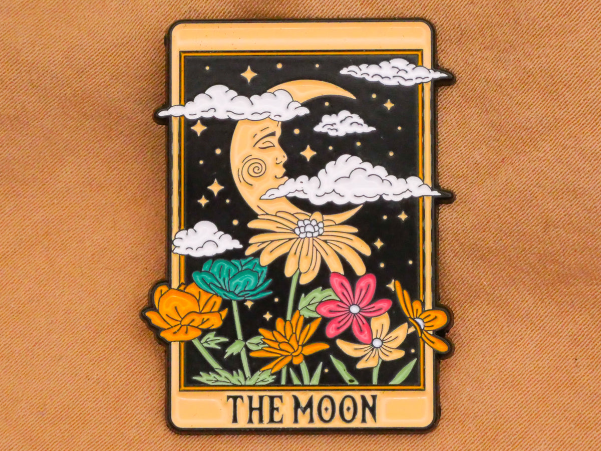 The Sun The Moon Tarot Card Large Enamel Metal Button Various 21-36mm
