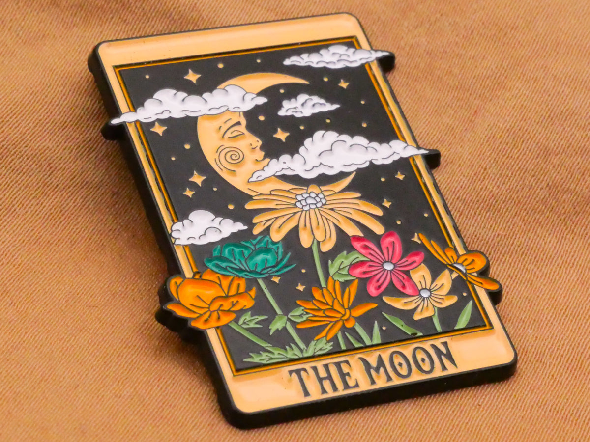The Sun The Moon Tarot Card Large Enamel Metal Button Various 21-36mm