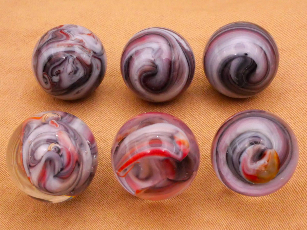 Purple Swirl Marble Look Kathy Hoppe Round Glass Button Various 14-16mm