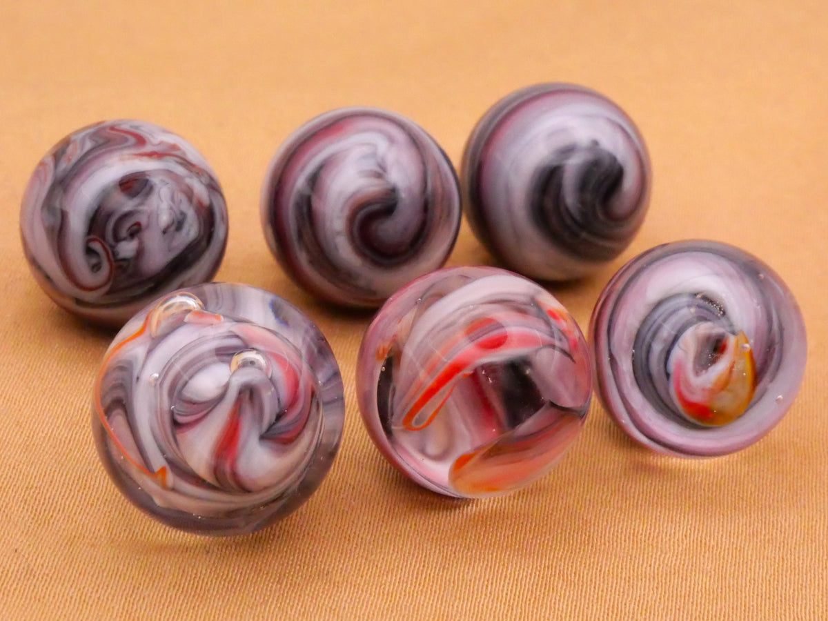 Purple Swirl Marble Look Kathy Hoppe Round Glass Button Various 14-16mm