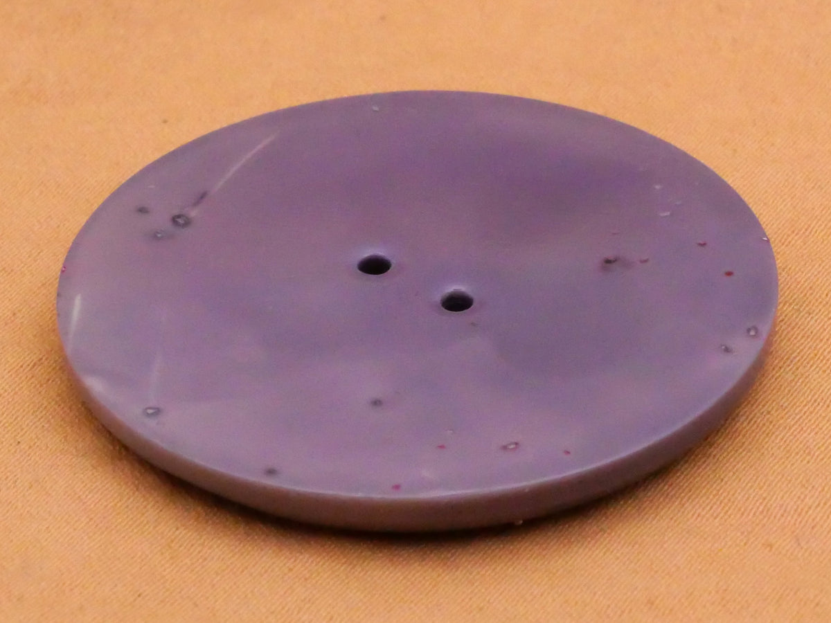 Crackle Design Purple Celluloid Early Plastic Large Button 37mm