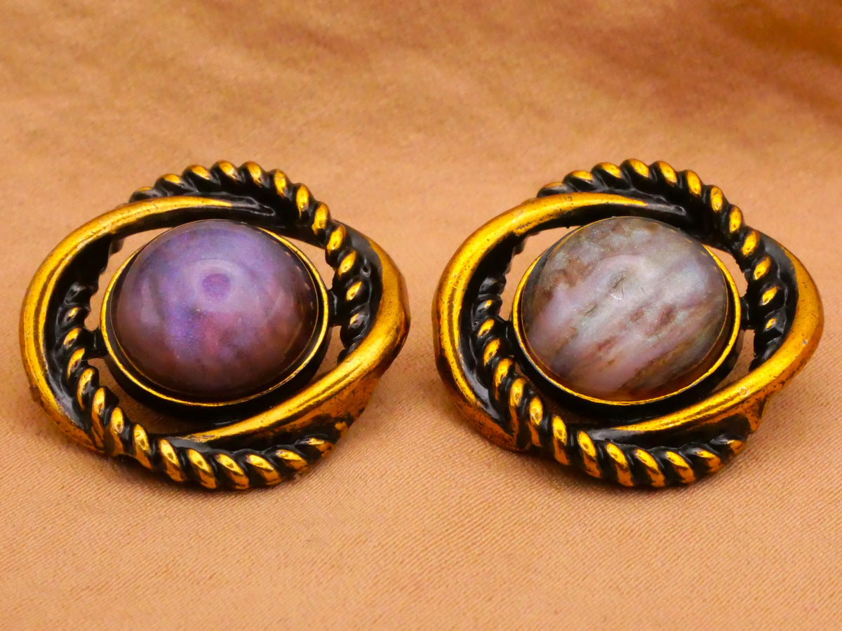 Orbit Rings Center Jewel Metal Button Various 22mm