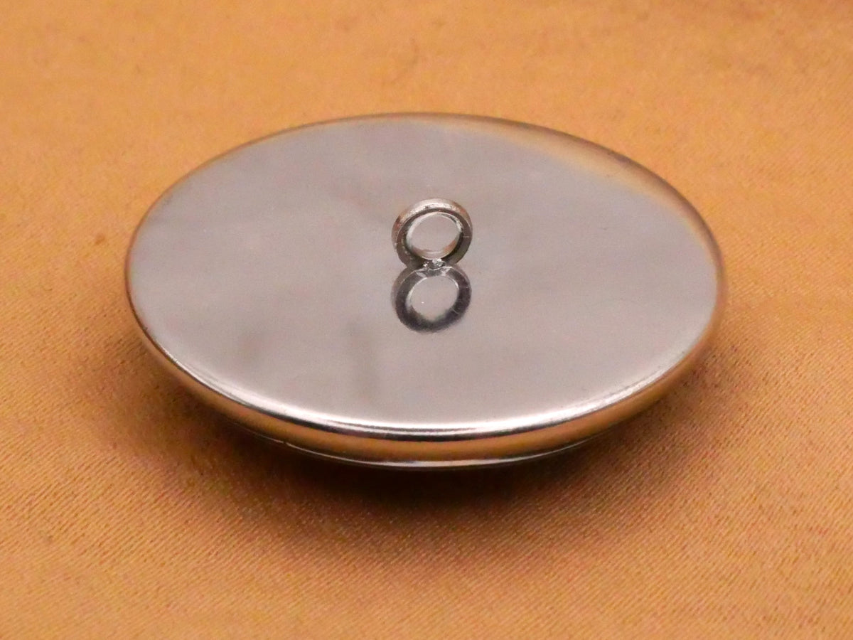 Trick or Treat Jack-O-Lantern Halloween Verbal Glass Silver Metal Button 27mm