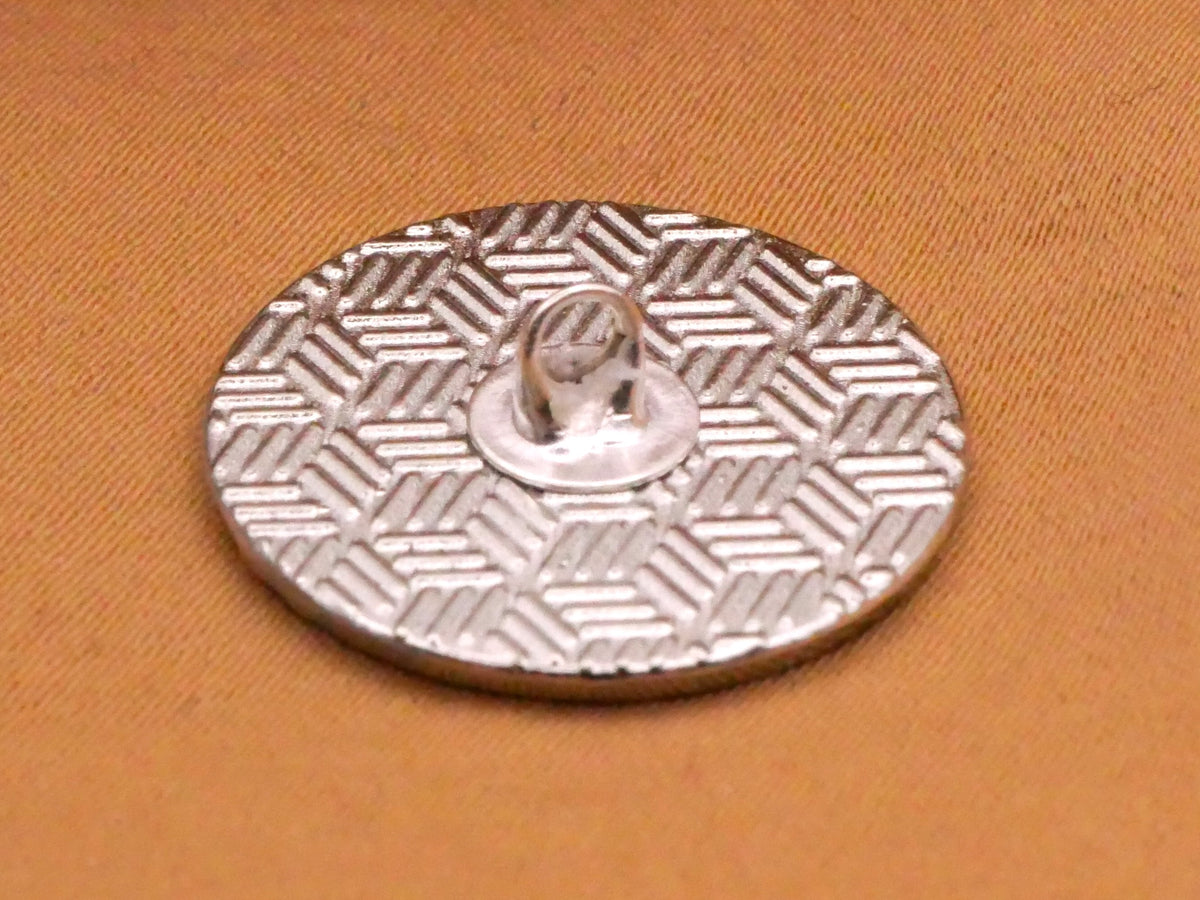 Lunar Cycles Moon Black White Enamel Metal Button 20mm