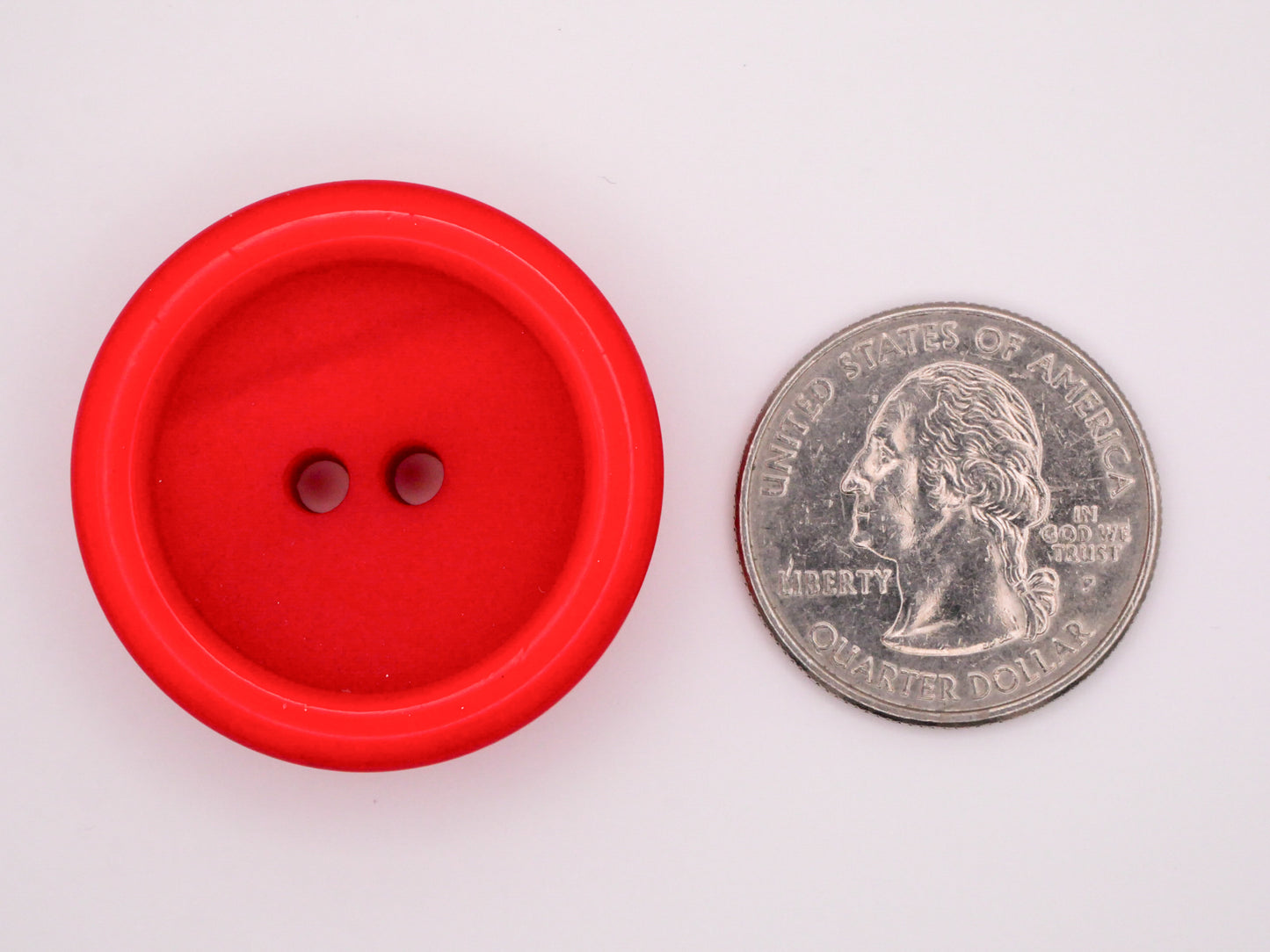 Bright Red Cup Shape Vintage Plastic Button 32mm