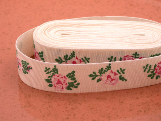 Pink Rose Ribbon By The Yard 15mm