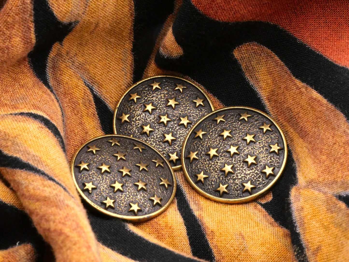 Stars in Sky Bronze Metal Button 23mm