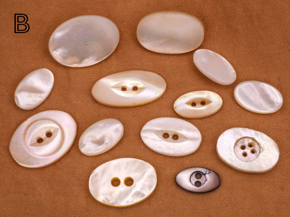 Mother of Pearl Shapes Small Medium Set of Buttons Various 16-23mm