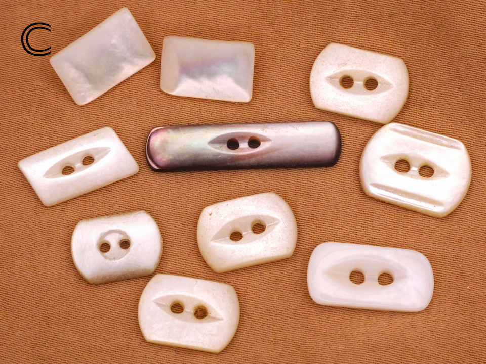 Mother of Pearl Shapes Small Medium Set of Buttons Various 16-23mm