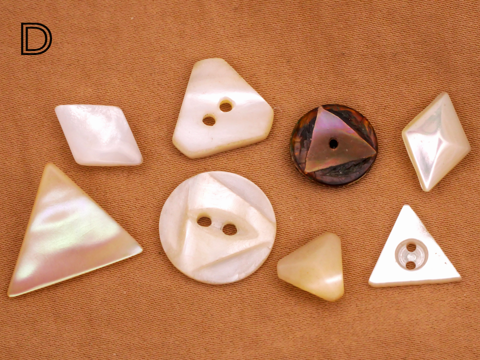 Mother of Pearl Shapes Small Medium Set of Buttons Various 16-23mm