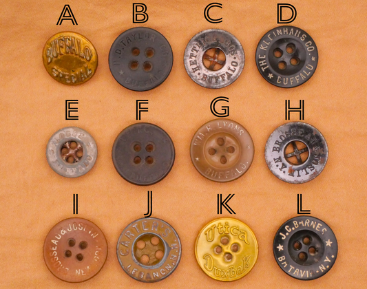 New York Workwear or Clothing Brand Button Various 14-17mm