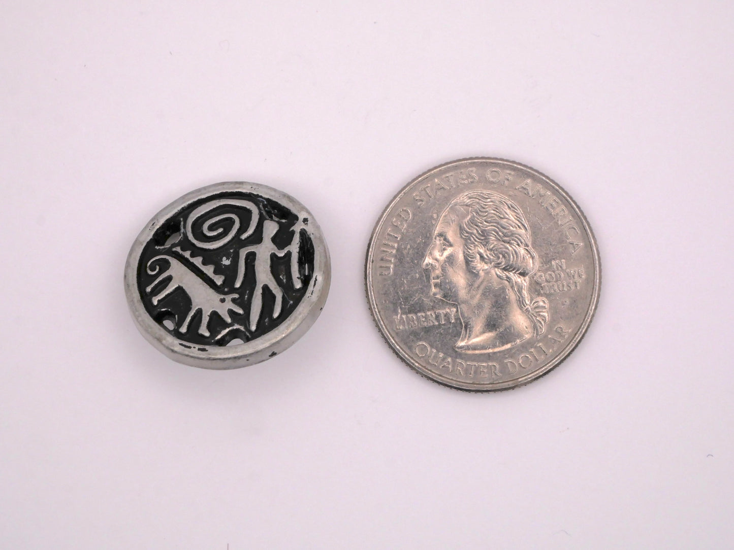 Walkabout Hiking Man and Dog Metal Button 21mm