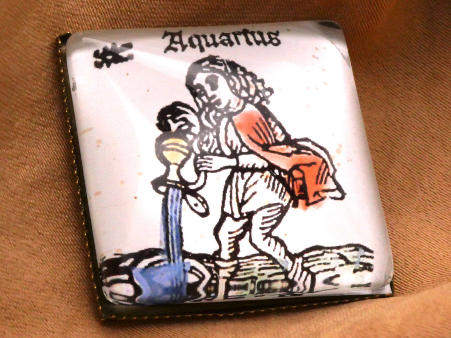 Zodiac Astrology Glass Buttons Various Signs 26mm