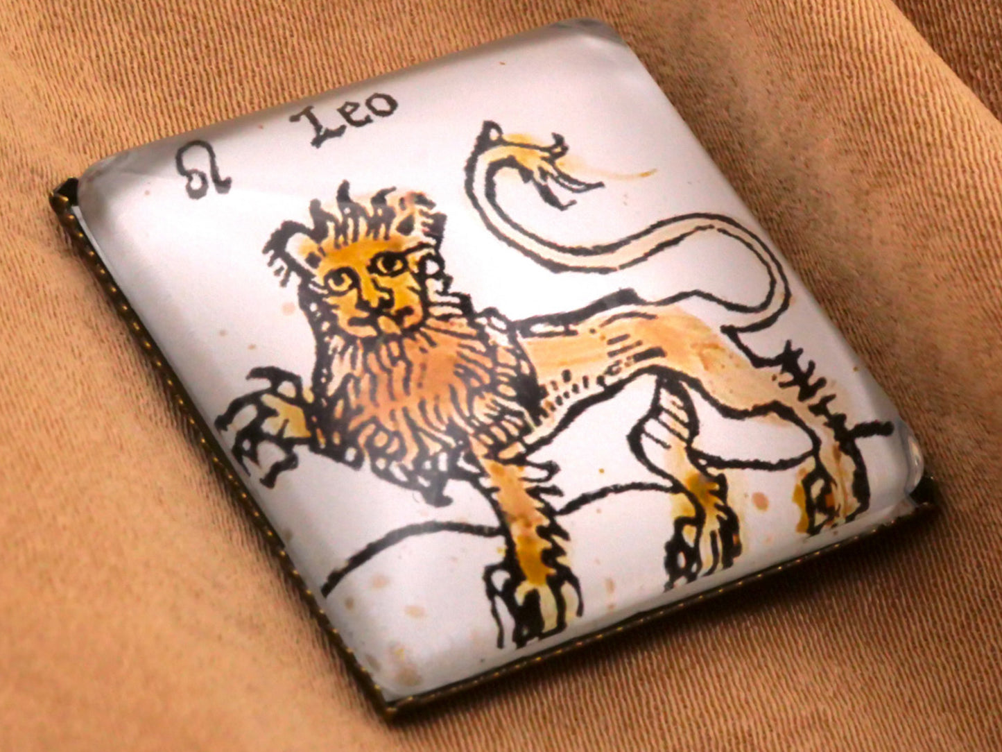 Zodiac Astrology Glass Buttons Various Signs 26mm